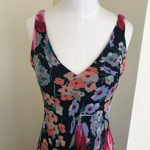 Ralph Lauren 100% Silk Floral Dress
